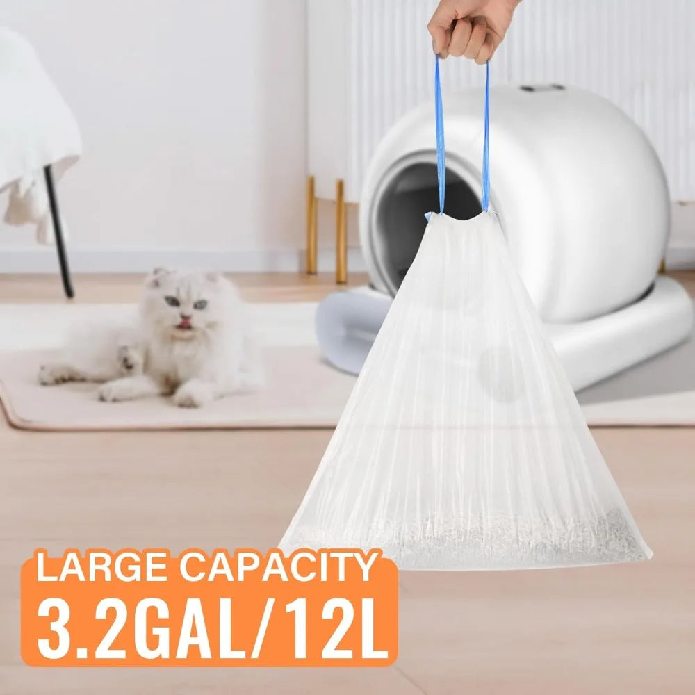 Bolsas para Caja de Arena Automática  – 10 Rollos con Cierre de Cordón